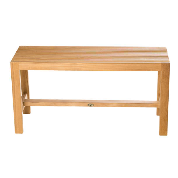 Bayou Breeze Hieu 35.5'' W Teak Shower Bench & Reviews Wayfair